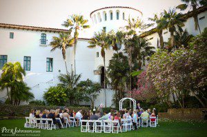 santa barbara wedding courthouse sunken gardens