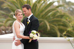 bride groom wedding palm tree bacara santa barbara